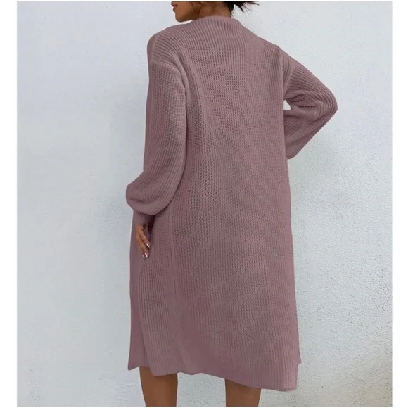 Cozy Open Front Knit Oversized Cardigan - Picture 9 of 9